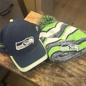 NFL Blue and Green Seahawks Hats